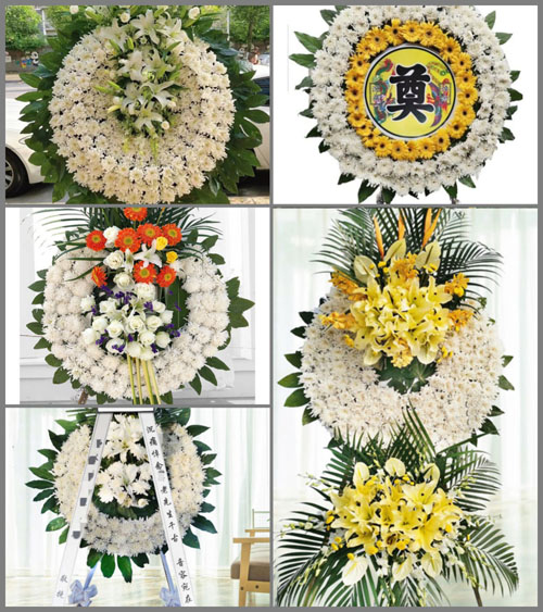 山东济宁任城区长沟镇中韩村花圈速递